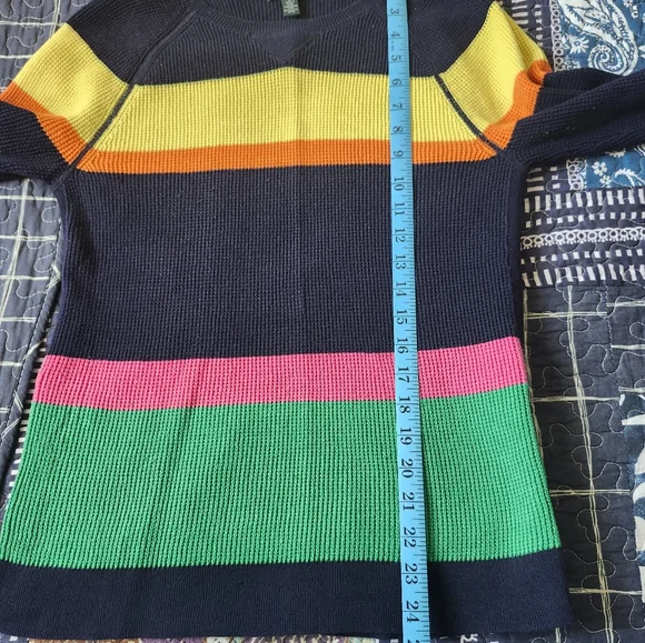 Ralph Lauren Navy and Yellow Knit Sweater - Picture 6 of 7